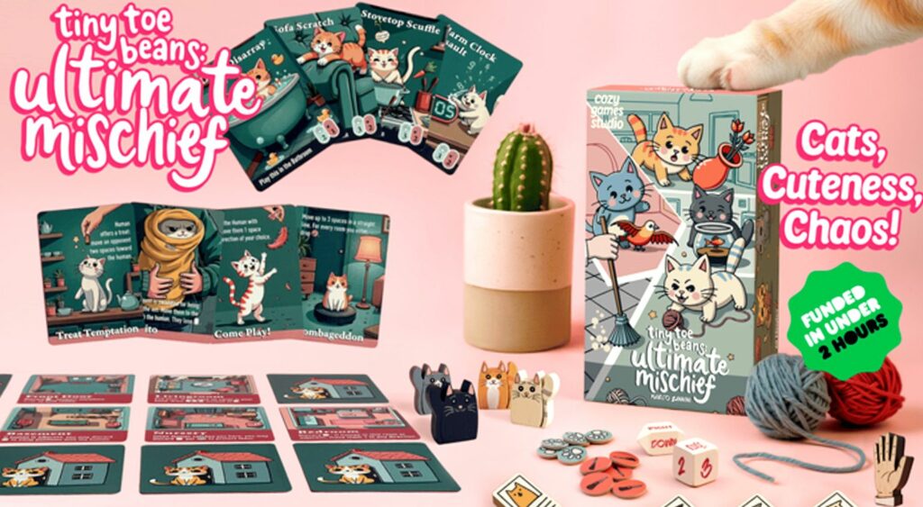 Małe Poduszeczki Łap: Totalne Psoty - Planszowa Gra o Kocich Wygłupach