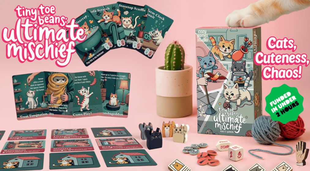 Małe Poduszeczki Łap: Totalne Psoty - Planszowa Gra o Kocich Wygłupach