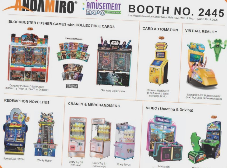 Redemption At Amusement Expo: Andamiro; Bay Tek; TouchMagix; Toccata; More