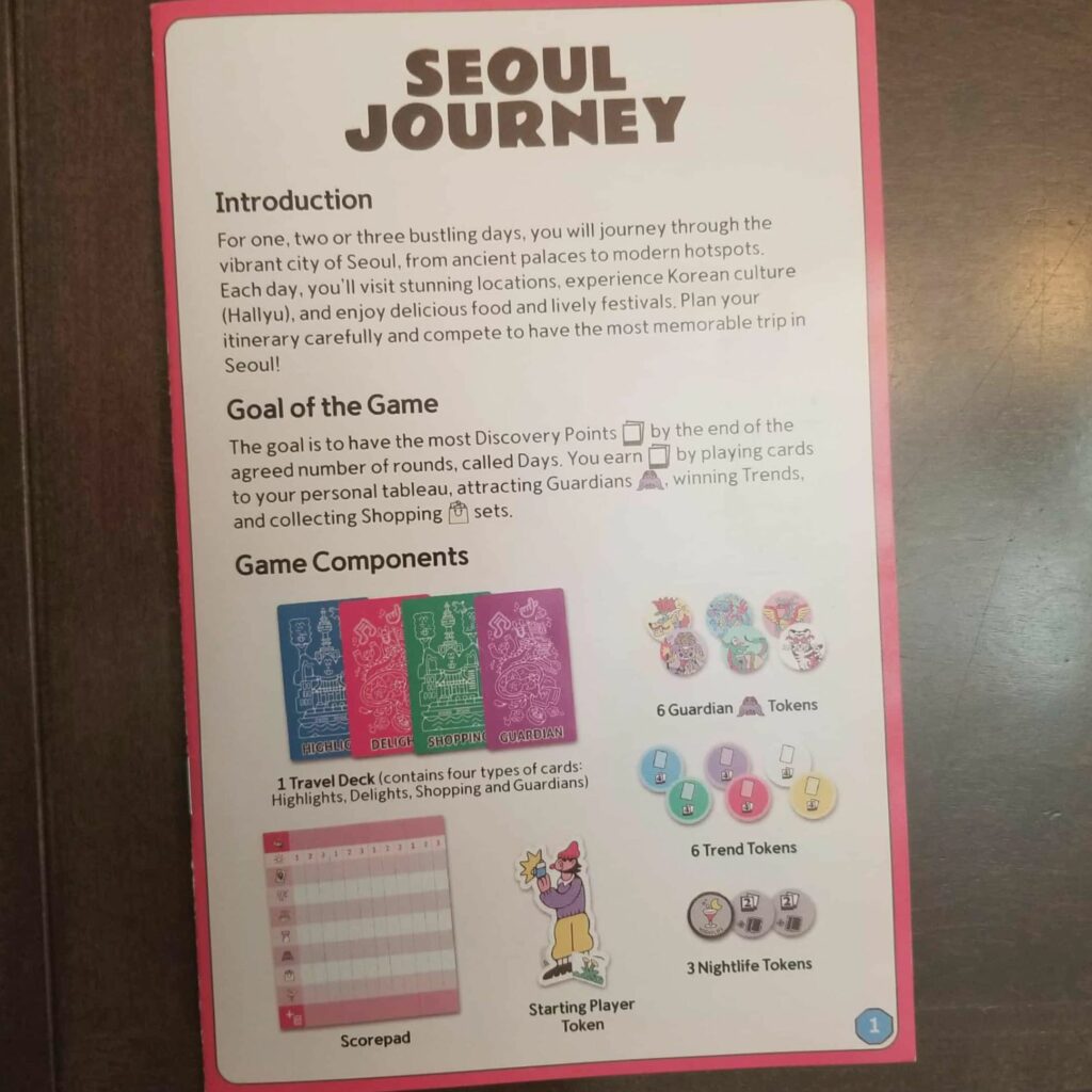 Seoul Journey Backerkit Review by Jazz Paladin (on Bakerkit for 6 or less days!) + Giveaway!